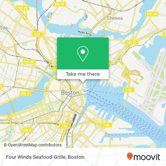 Mapa de Four Winds Seafood-Grille