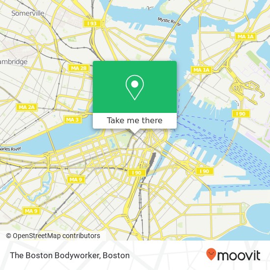 The Boston Bodyworker map