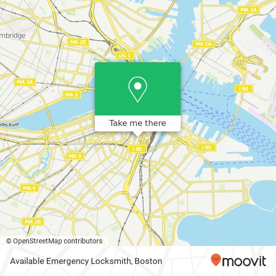 Mapa de Available Emergency Locksmith