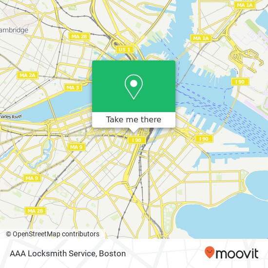 AAA Locksmith Service map