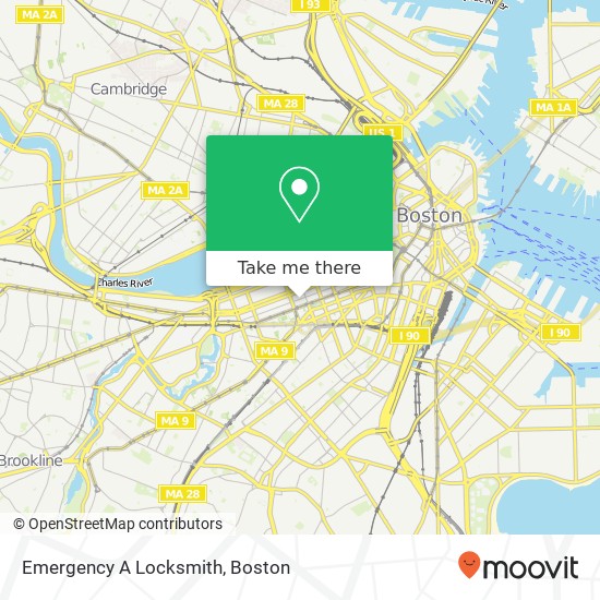 Emergency A Locksmith map