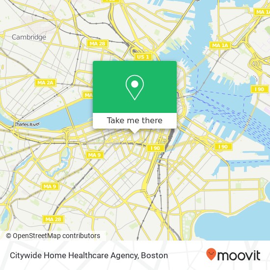 Citywide Home Healthcare Agency map