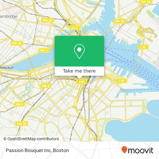 Passion Bouquet Inc map