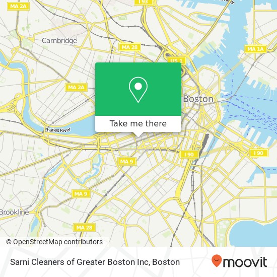 Sarni Cleaners of Greater Boston Inc map