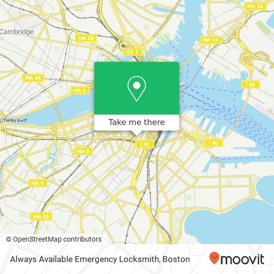 Always Available Emergency Locksmith map