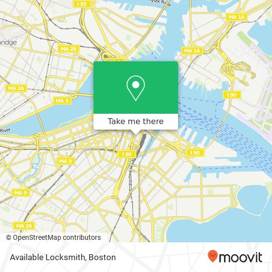 Mapa de Available Locksmith