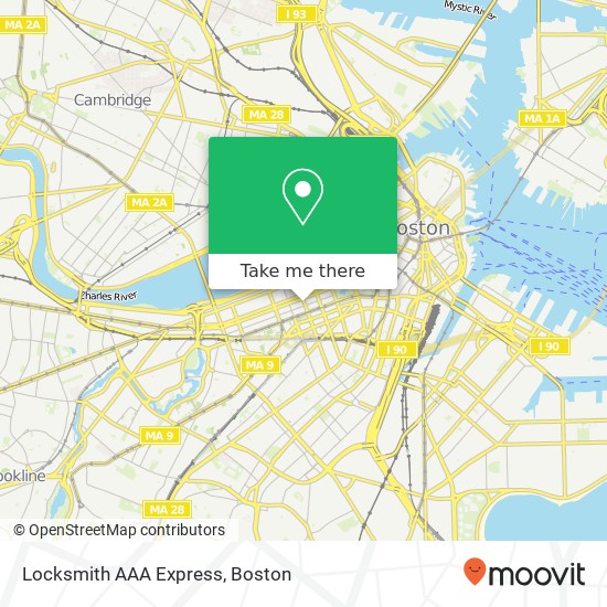 Locksmith AAA Express map