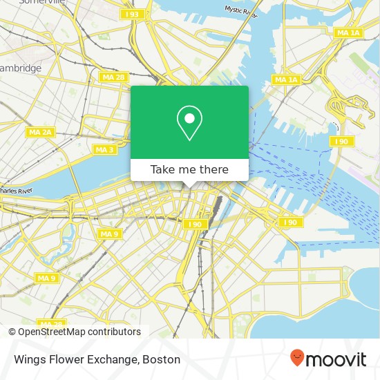 Mapa de Wings Flower Exchange