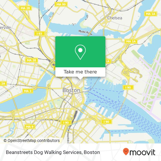 Beanstreets Dog Walking Services map