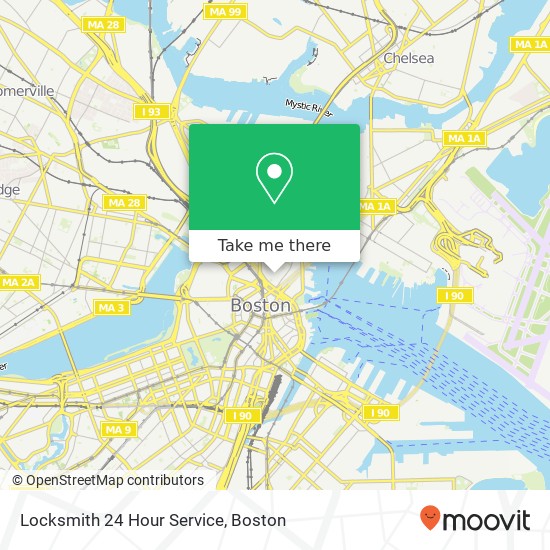 Locksmith 24 Hour Service map