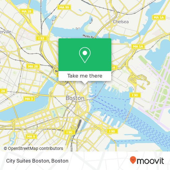 Mapa de City Suites Boston