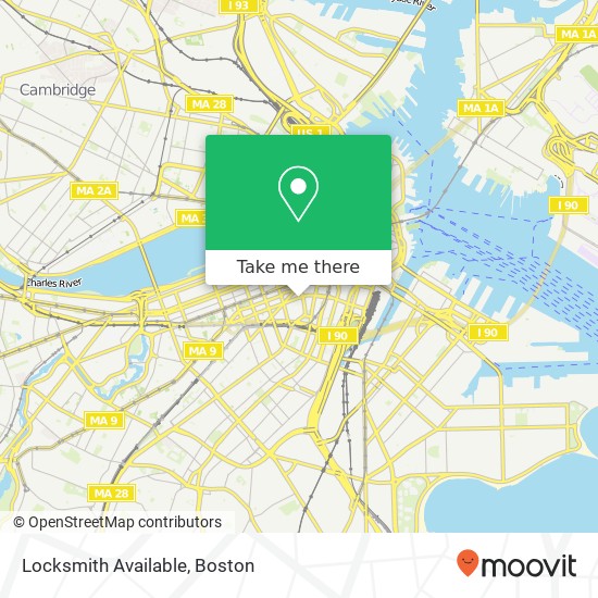 Locksmith Available map