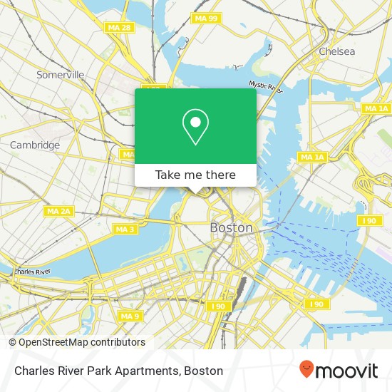 Mapa de Charles River Park Apartments