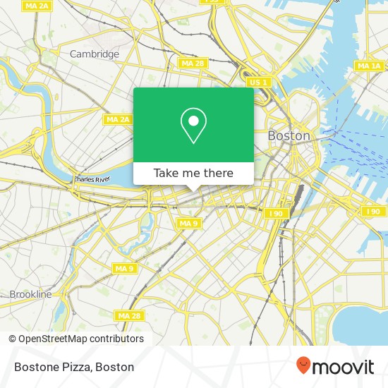 Mapa de Bostone Pizza