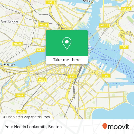 Your Needs Locksmith map