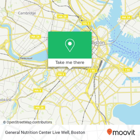 Mapa de General Nutrition Center Live Well