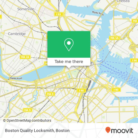 Mapa de Boston Quality Locksmith