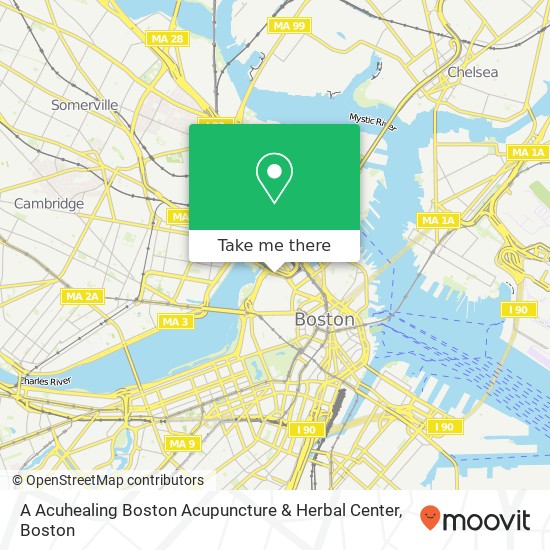 A Acuhealing Boston Acupuncture & Herbal Center map