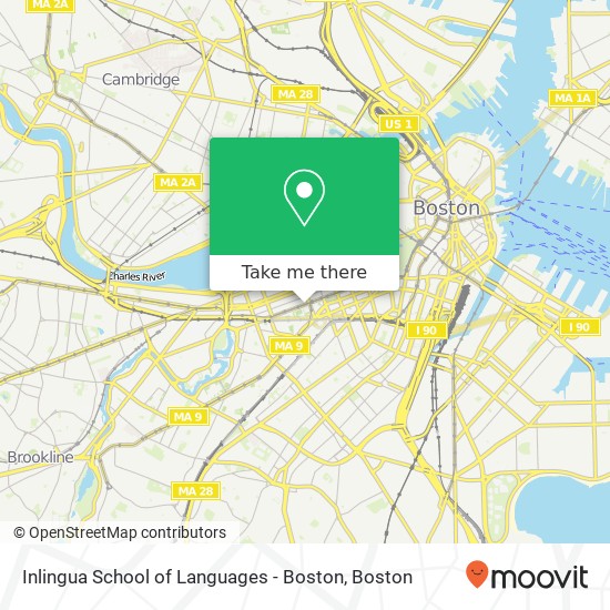 Mapa de Inlingua School of Languages - Boston