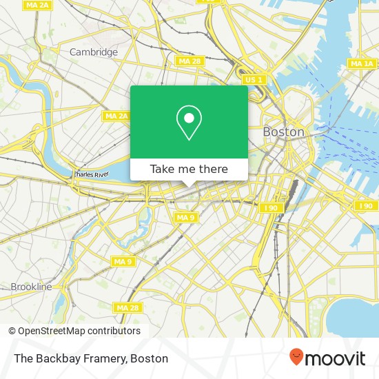 Mapa de The Backbay Framery