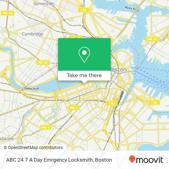 Mapa de ABC 24 7 A Day Emrgency Locksmith