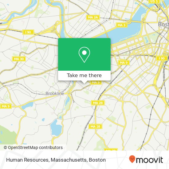 Human Resources, Massachusetts map