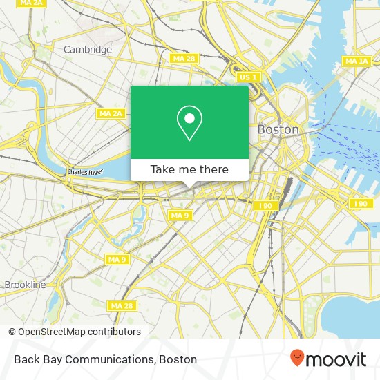 Mapa de Back Bay Communications