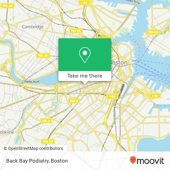 Back Bay Podiatry map