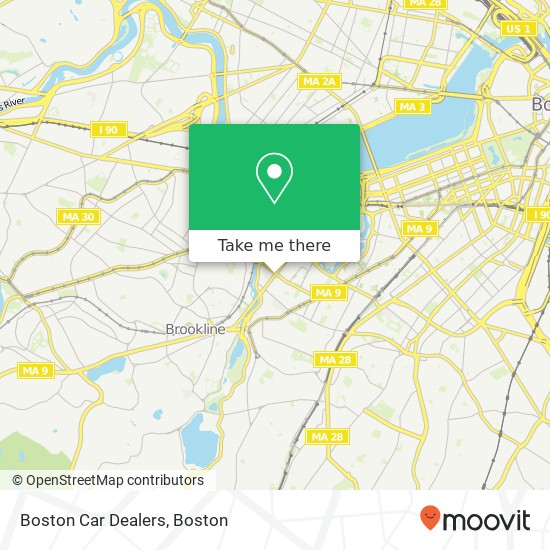 Boston Car Dealers map