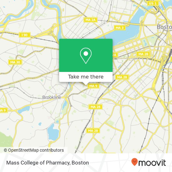 Mass College of Pharmacy map