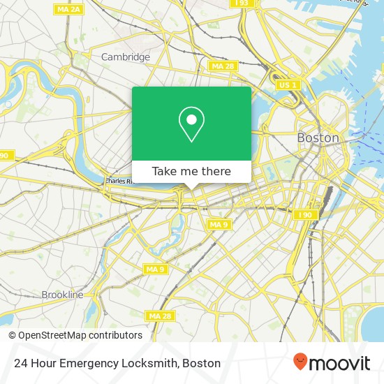 Mapa de 24 Hour Emergency Locksmith