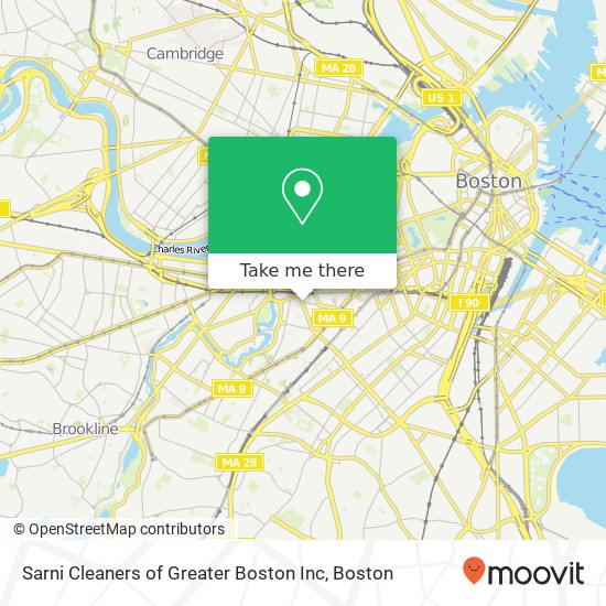 Sarni Cleaners of Greater Boston Inc map