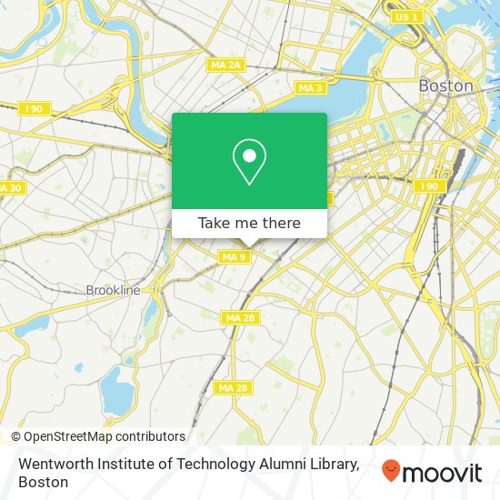 Wentworth Institute of Technology Alumni Library map