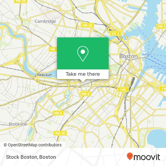 Stock Boston map