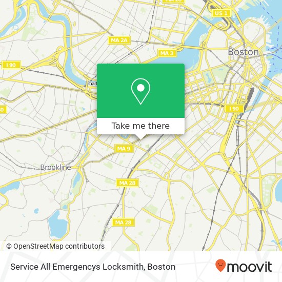 Service All Emergencys Locksmith map