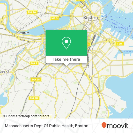 Mapa de Massachusetts Dept Of Public Health