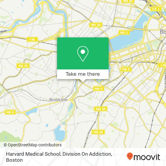 Harvard Medical School, Division On Addiction map