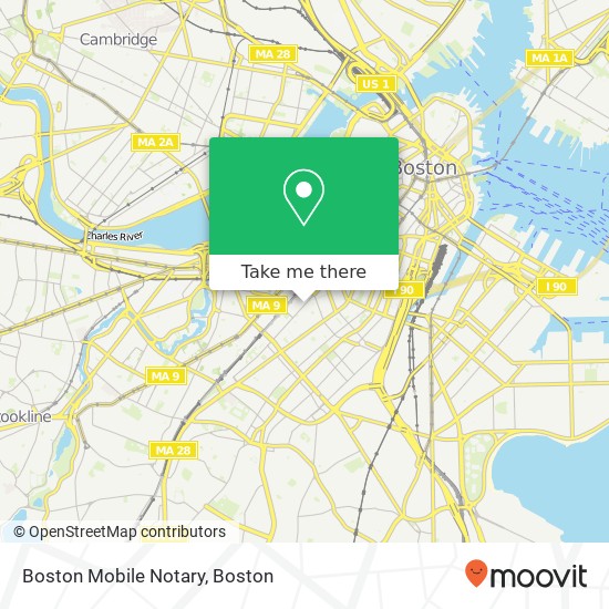 Mapa de Boston Mobile Notary