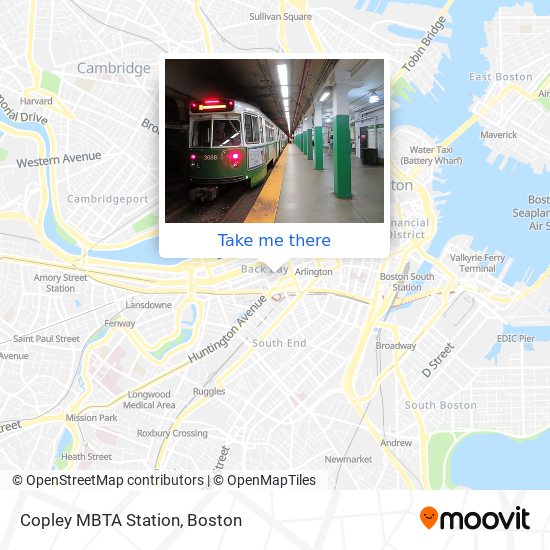 Mapa de Copley MBTA Station