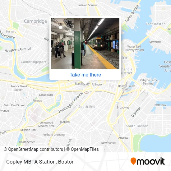 Copley MBTA Station map