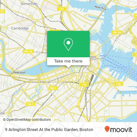9 Arlington Street At the Public Garden map