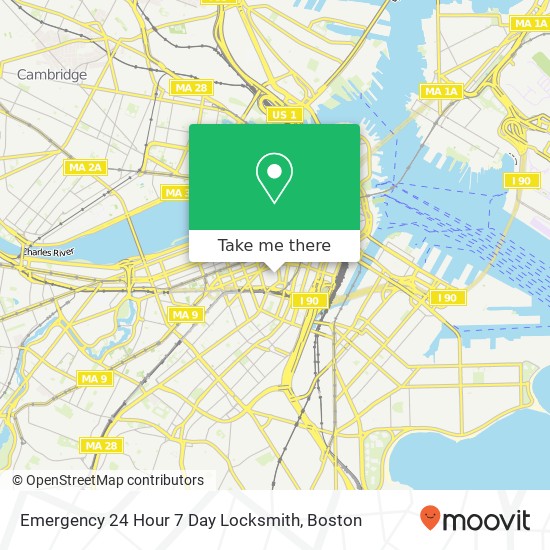 Mapa de Emergency 24 Hour 7 Day Locksmith