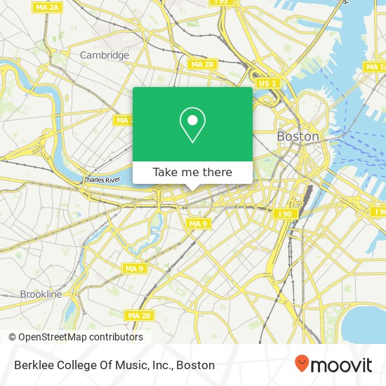 Mapa de Berklee College Of Music, Inc.