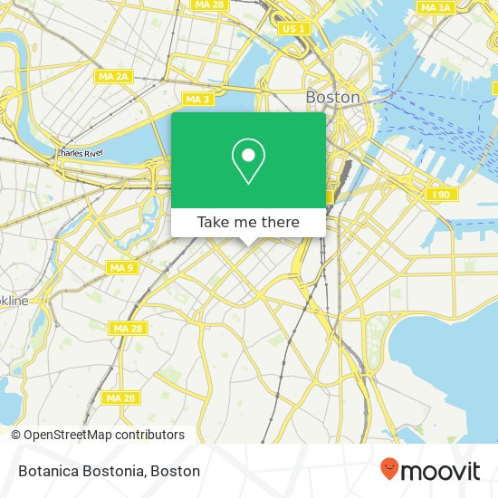 Mapa de Botanica Bostonia