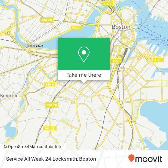 Mapa de Service All Week 24 Locksmith