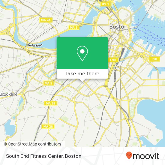 South End Fitness Center map