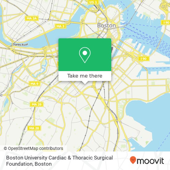 Boston University Cardiac & Thoracic Surgical Foundation map