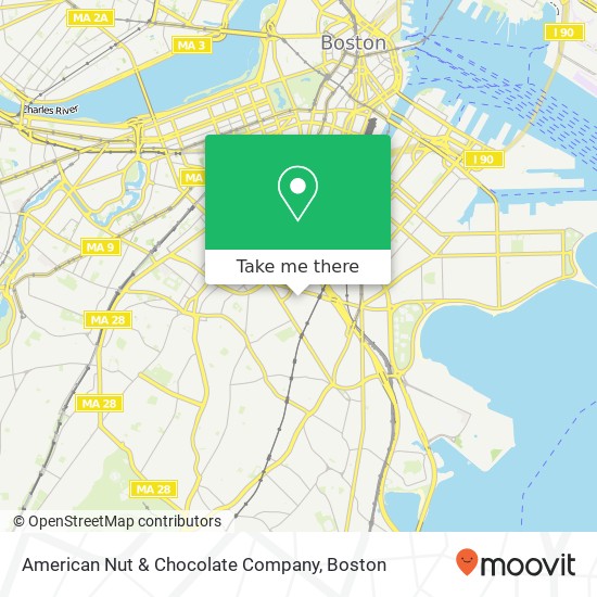 Mapa de American Nut & Chocolate Company