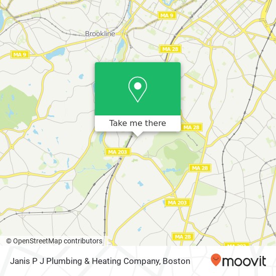 Janis P J Plumbing & Heating Company map