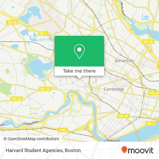 Mapa de Harvard Student Agencies